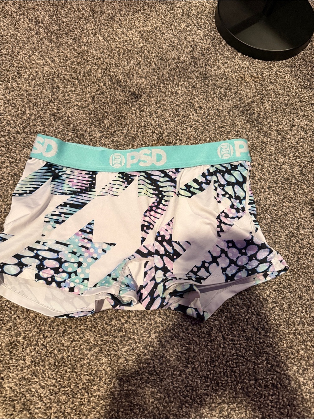 PSD Mint Waistband Abstract Pattern Bike Shorts
